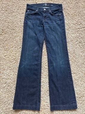 7 For All Mankind Dark Blue Flare Jeans